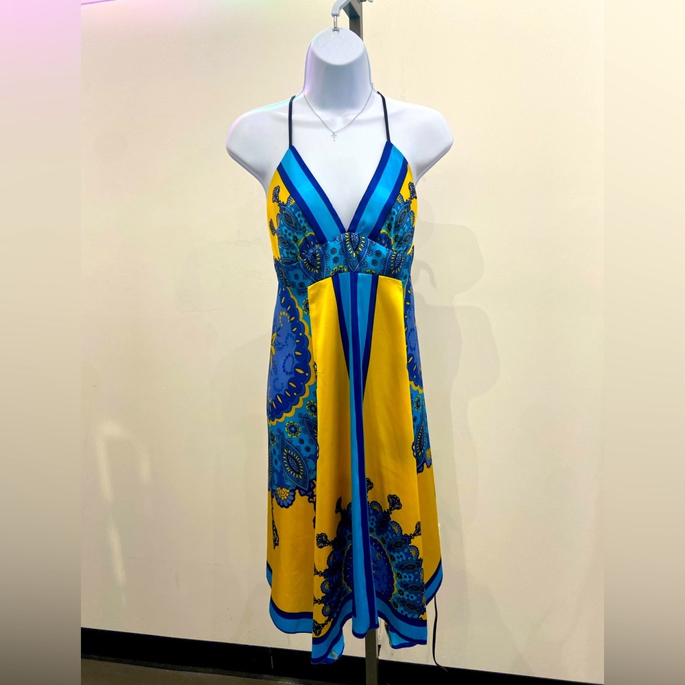 Satin Strappy A-line Dress
